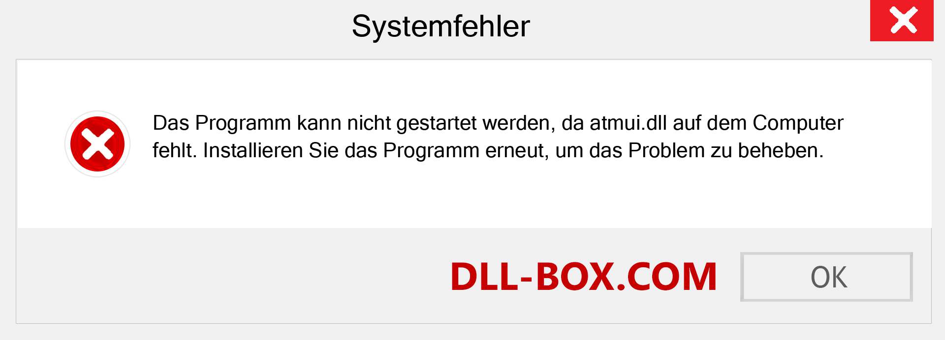 atmui.dll-Datei fehlt?. Download für Windows 7, 8, 10 - Fix atmui dll Missing Error unter Windows, Fotos, Bildern