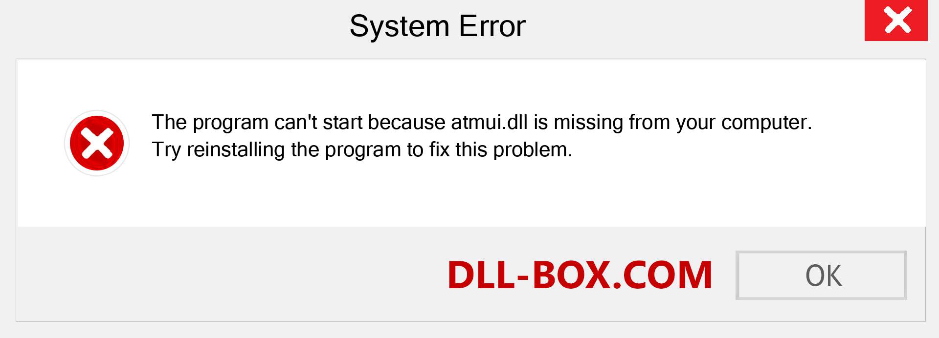  atmui.dll file is missing?. Download for Windows 7, 8, 10 - Fix  atmui dll Missing Error on Windows, photos, images